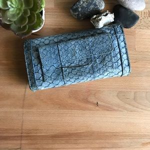 Blue Trifold Wallet